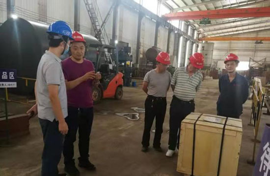 The purchasing team from the Beijing office of the Lafarge Group visited our company.