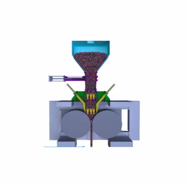 Two-slide hydraulic power device for roller press